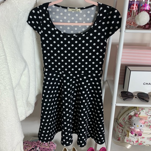 Marci Dresses & Skirts - Black and White Polka Dot Dress